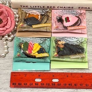 Linton Tart Collection Japan Kawaii Zakka Phone Strap / Bag Charm 4pcs Set RARE